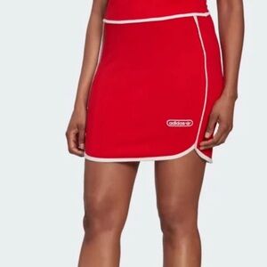 Adidas originals red mini skirt size XS